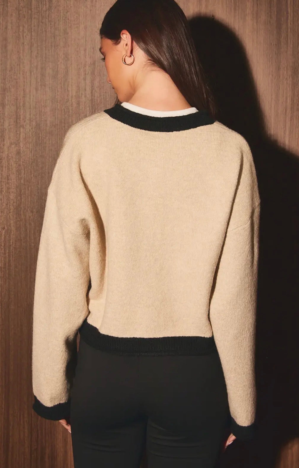 Camille Contrast Cardigan.