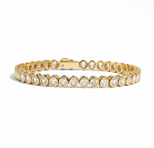 Oval Bezel Tennis Bracelet