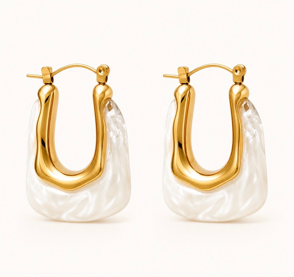 Cha-Cha Resin Hoop Earrings