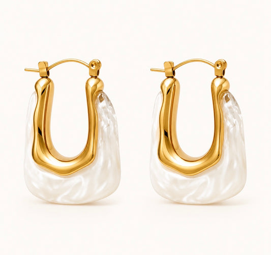 Cha-Cha Resin Hoop Earrings