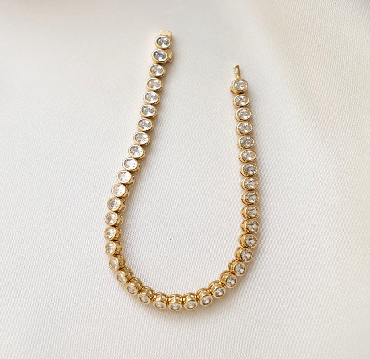Oval Bezel Tennis Bracelet