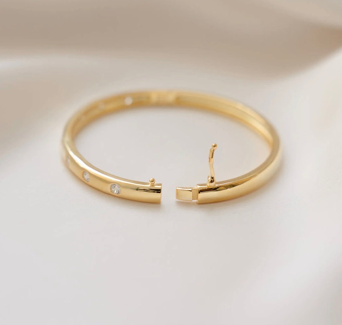 Diamond Bezel-Set Bangle
