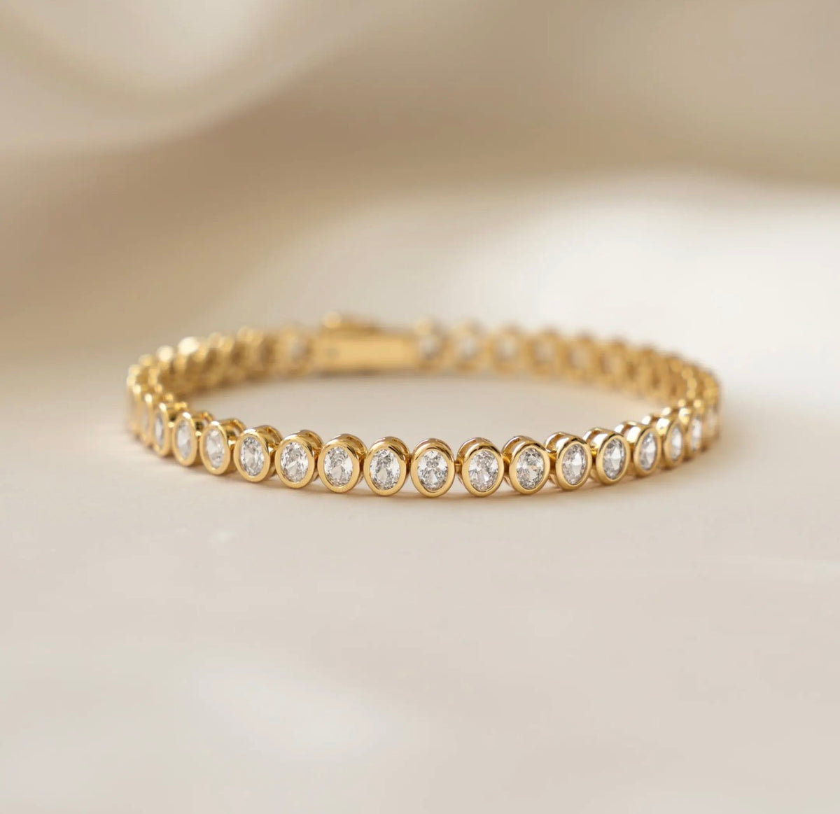 Oval Bezel Tennis Bracelet