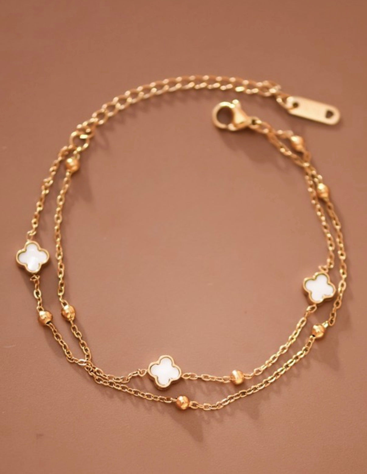 18K GOLD PLATED WATERPROOF
STAINLESS STEEL CHAIN BRACELET