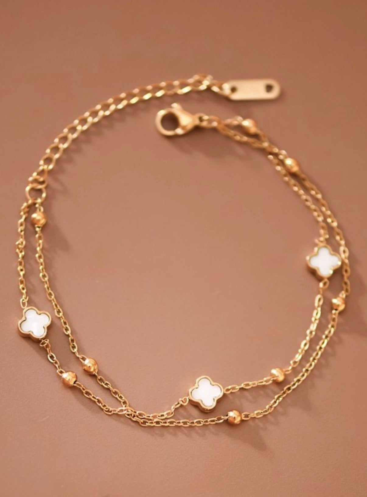 18K GOLD PLATED WATERPROOF
STAINLESS STEEL CHAIN BRACELET