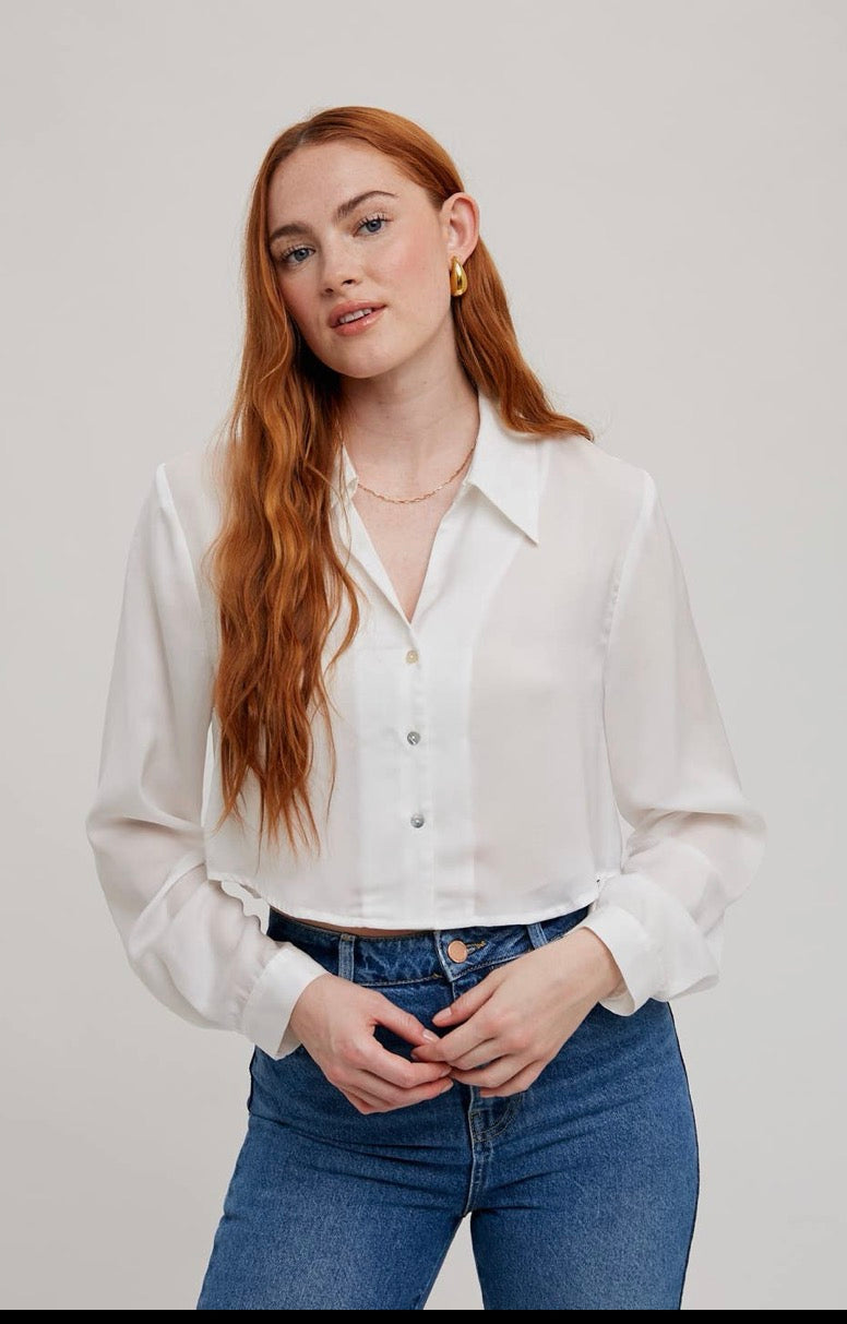 Satin Cropped Top