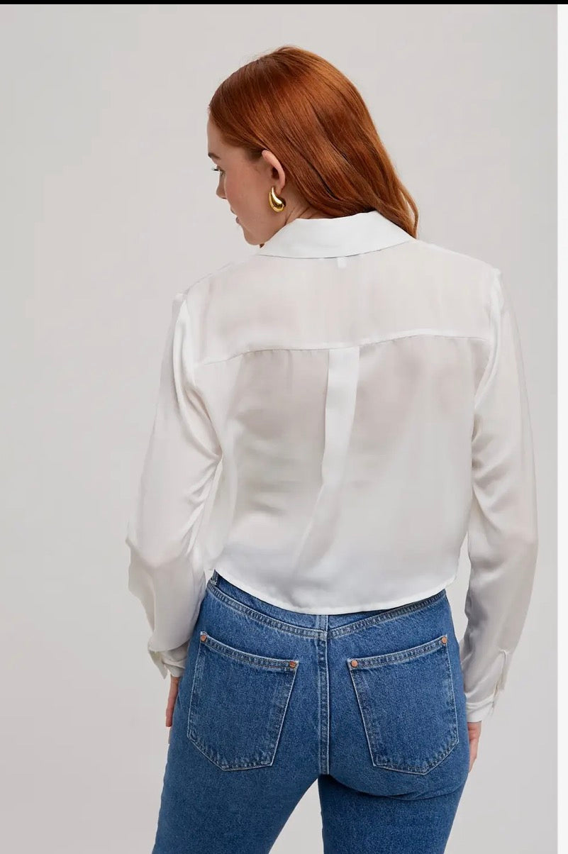 Satin Cropped Top