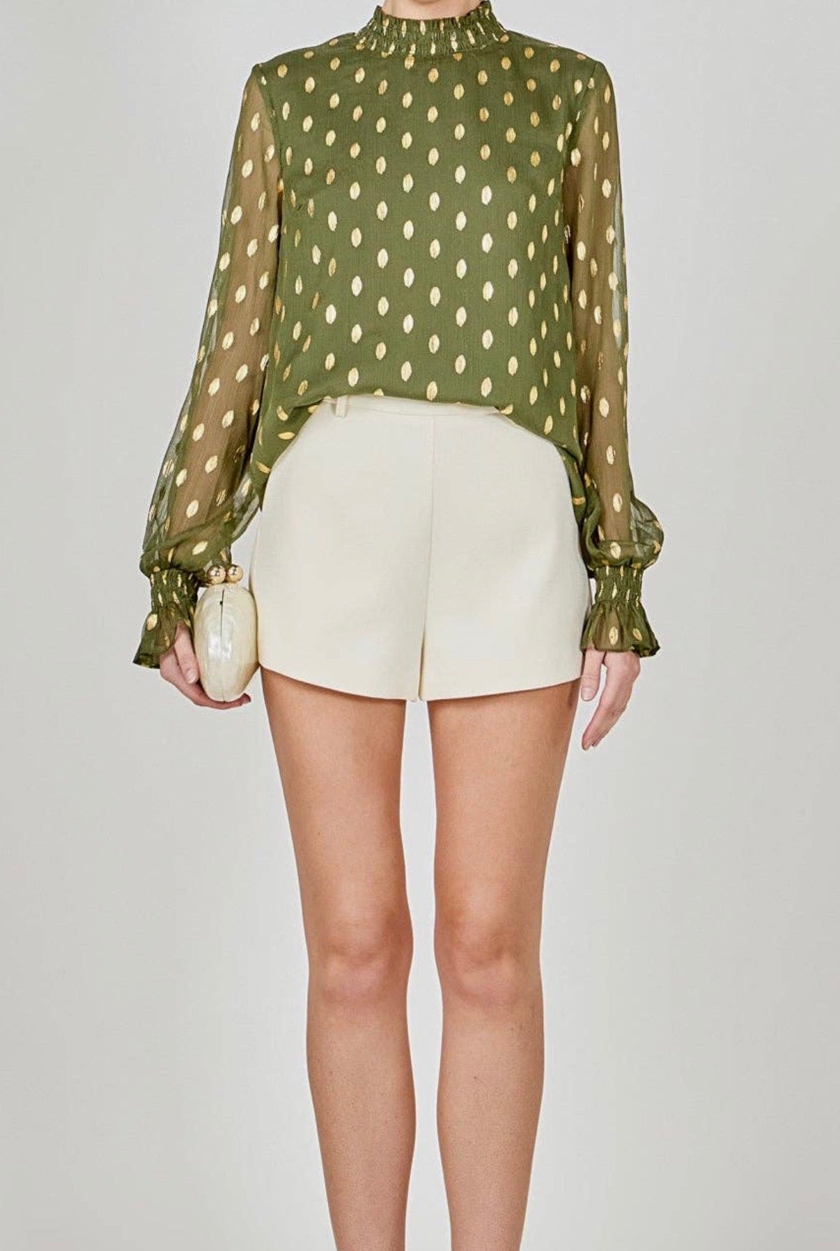 Polka Dot Chiffon Blouse