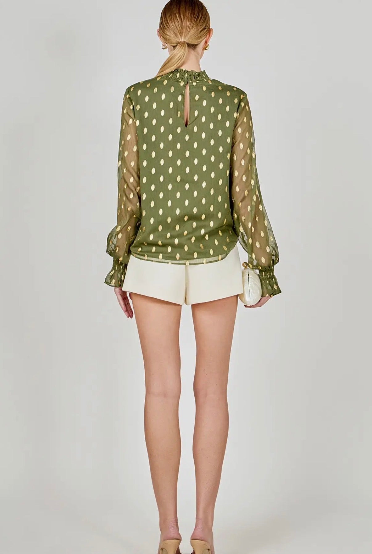 Polka Dot Chiffon Blouse