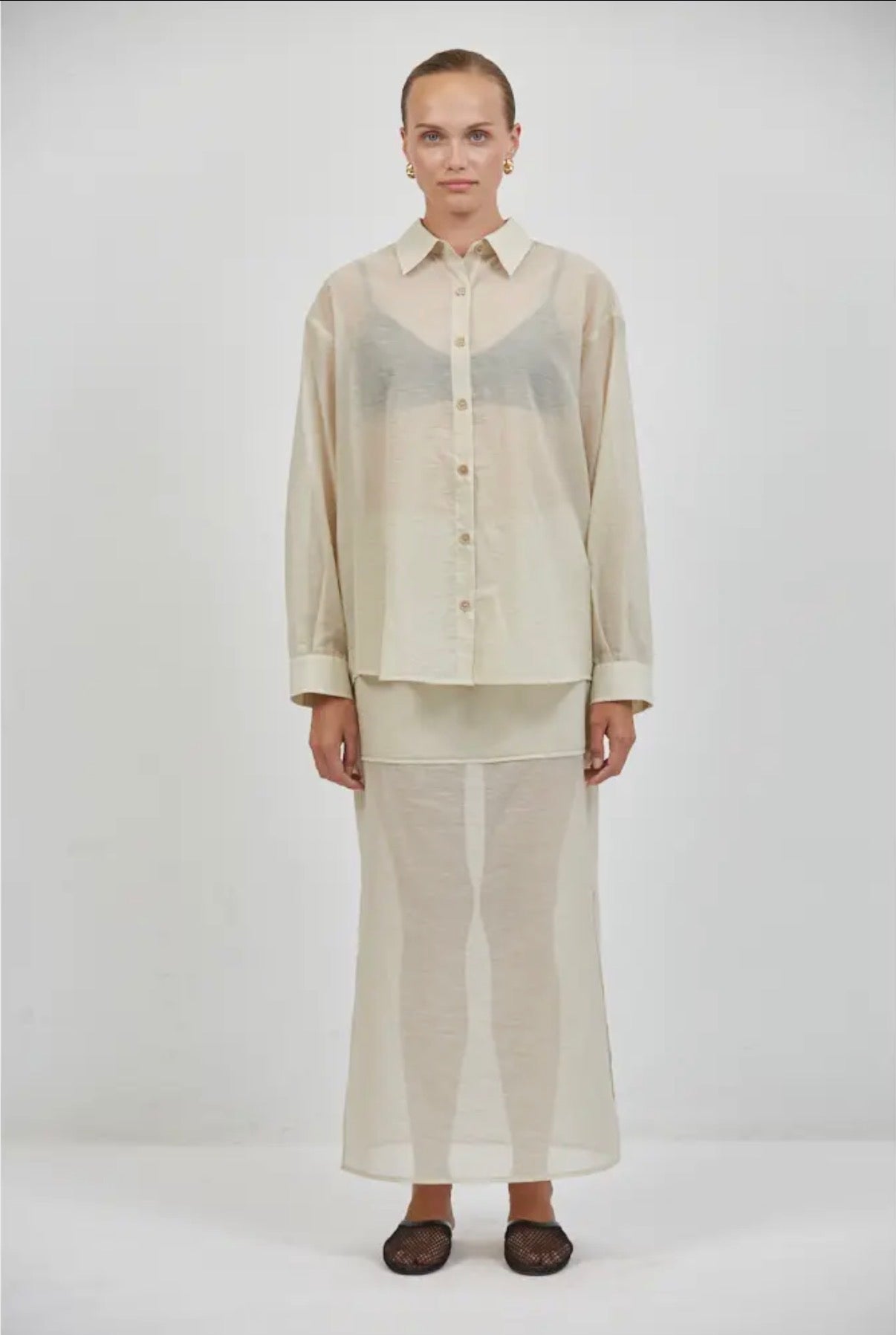 Collar Neck Long Sleeve TOP