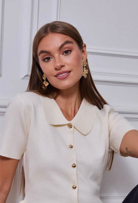 Claudia Collar Top