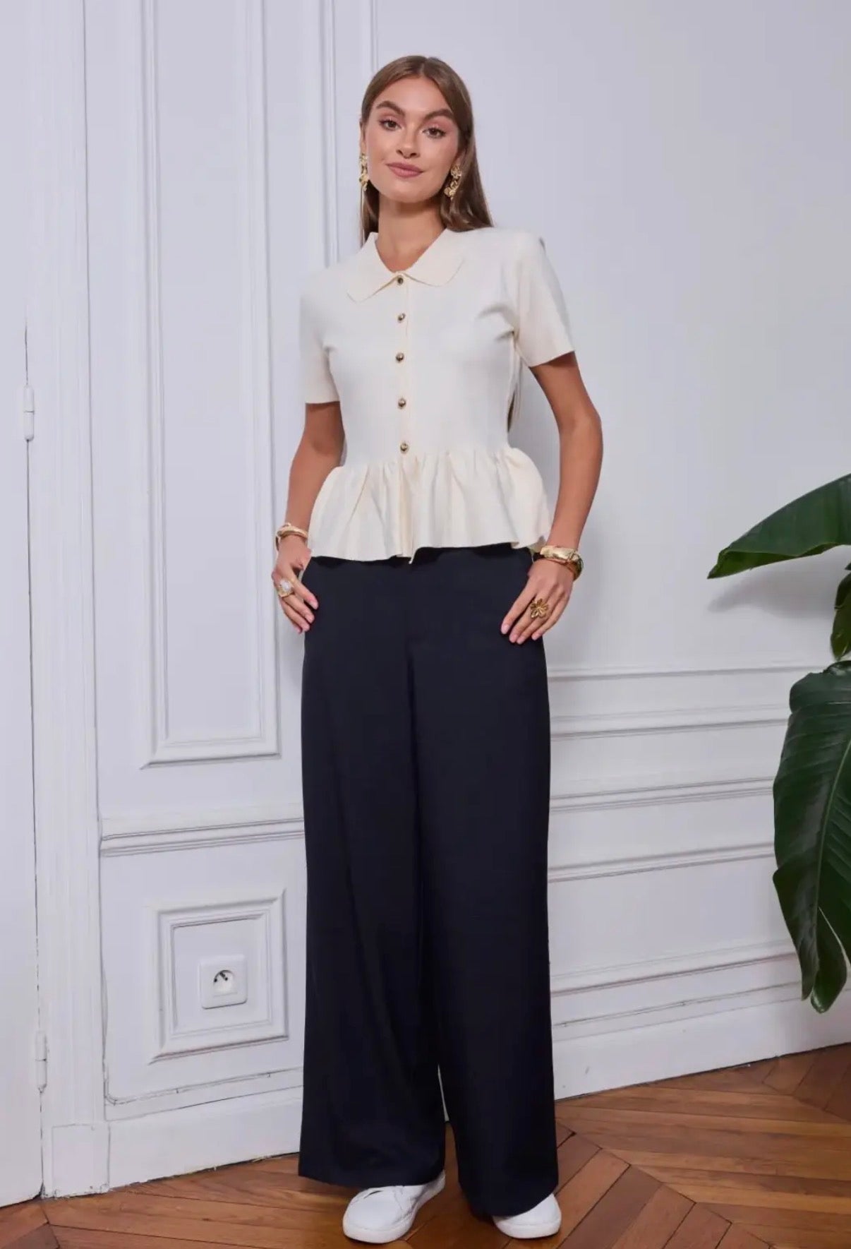 Claudia Collar Top