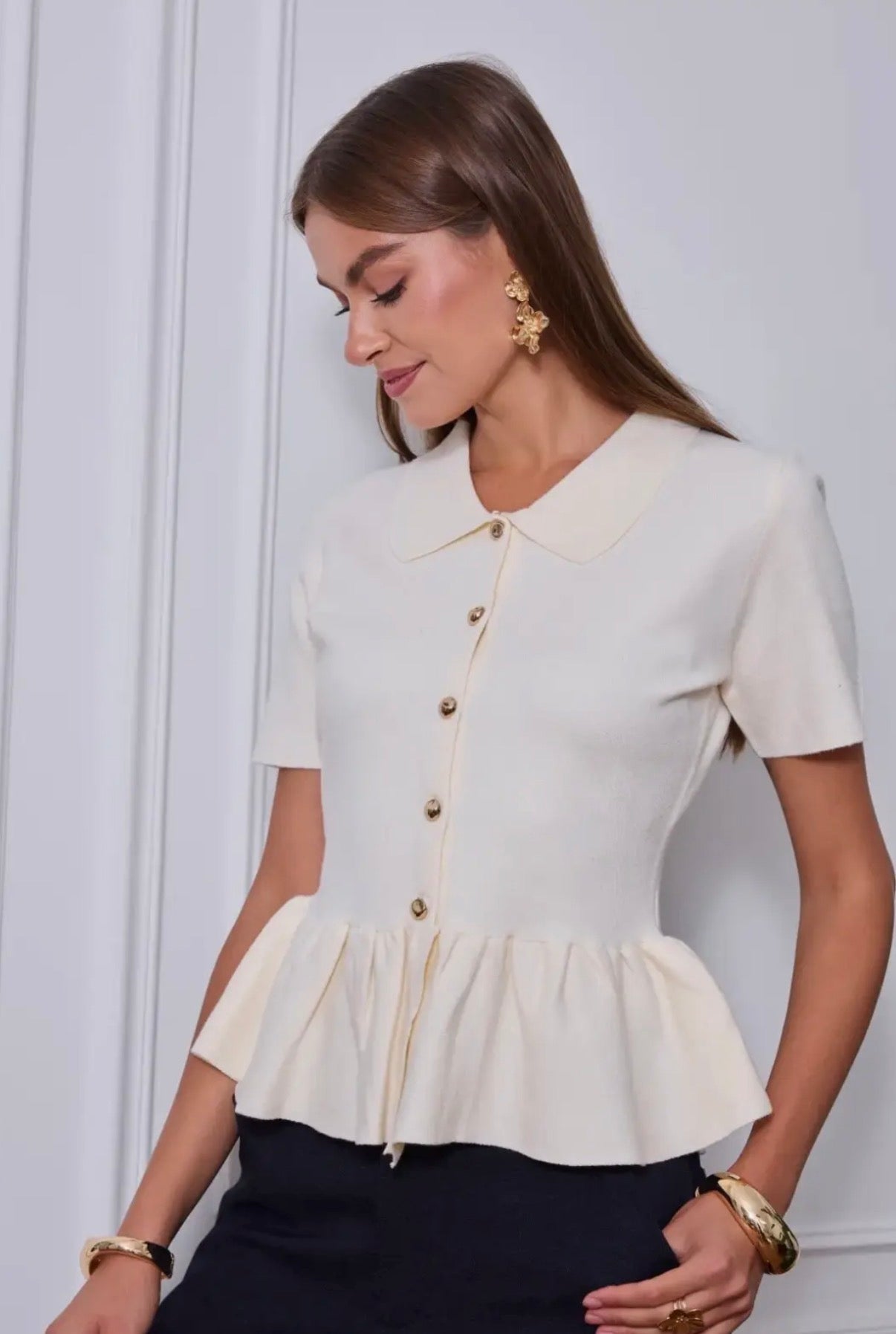 Claudia Collar Top