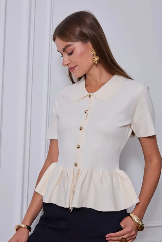 Claudia Collar Top
