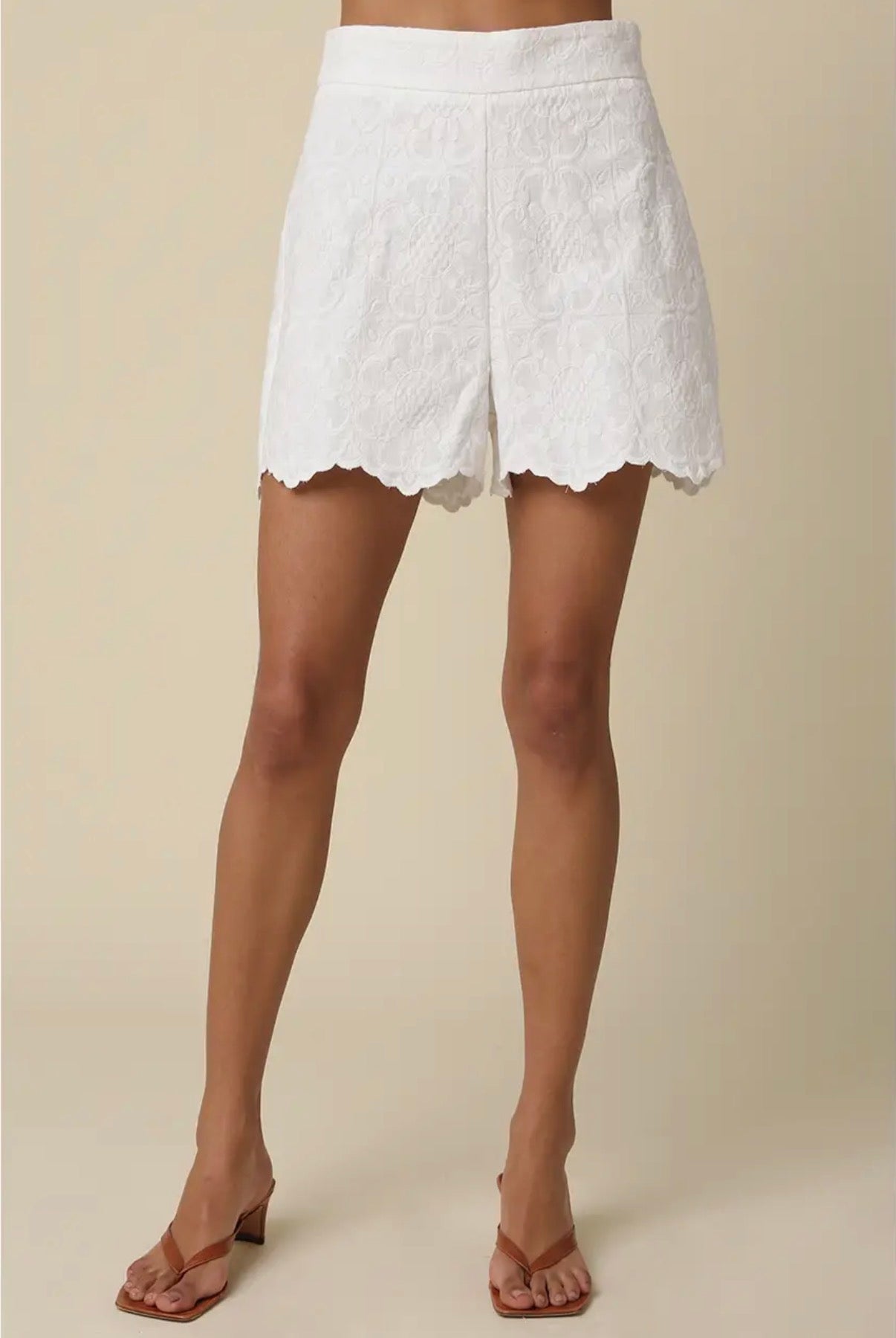 Ella High-Rise Lace Shorts
